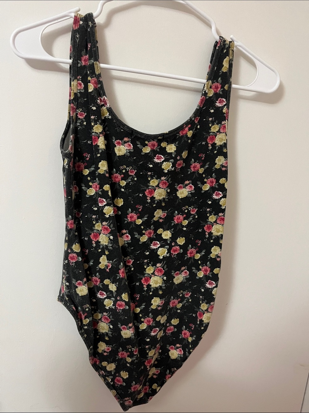 Forever 21 Black Floral Girls One-Piece Bodysuit - Picture 3 of 3